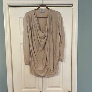 Old Navy Maternity Beige Draped Cowl-Neck Sweater